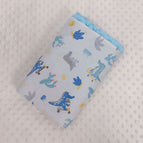 Minky Blanket -Blue Dino