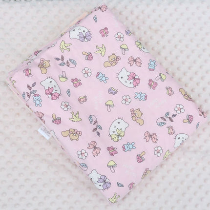 HOMIE Snuggle Soft Minky Baby Blankets/Ultra-Soft Minky Dot Fabric & Cute Cartoon Prints【110x150cm】