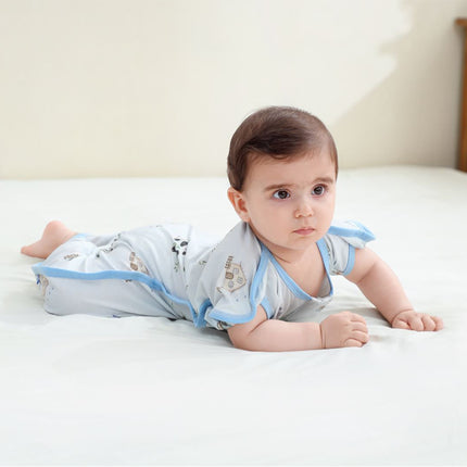 Newborn Bamboo Button Swaddle (0-12M) Two way Zipper Stretchable & Breathable