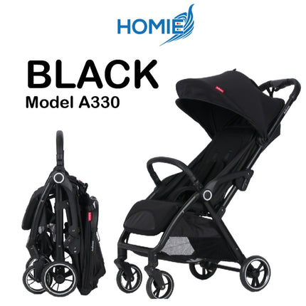 HOMIE Automatic Folding Baby Stroller/Lightweight/Soft & Breathable/MultiGear Adjustment/Large Space