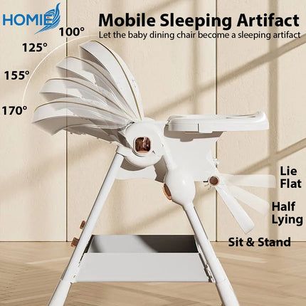 HOMIE Multifunctional Children Tableware/Double Layer Dinner Plate/Height Adjustable/One-Key Folding