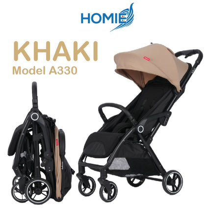 HOMIE Automatic Folding Baby Stroller/Lightweight/Soft & Breathable/MultiGear Adjustment/Large Space