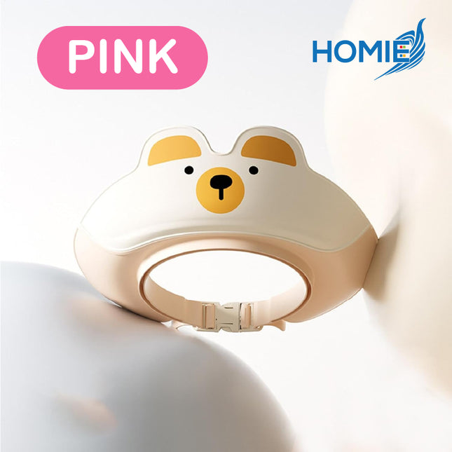 Teddy Bear Baby Shower Cap (Waterproof Bath Cover Ear Protection)