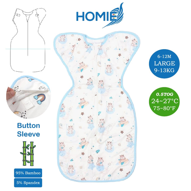 Button Arms Up Bamboo Swaddle (6 to 12 months) ONLY