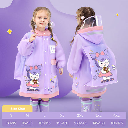 HOMIE Kids Cartoon Raincoat Children's raincoat for Childcare and Primary School Daily Use