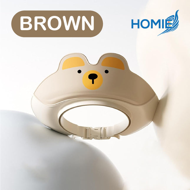 Teddy Bear Baby Shower Cap (Waterproof Bath Cover Ear Protection)