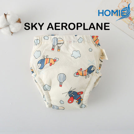 HOMIE Mesh Cotton Breathable Potty Training Pants/Baby Toilet Infant Learning Pant/Reusable/Washable