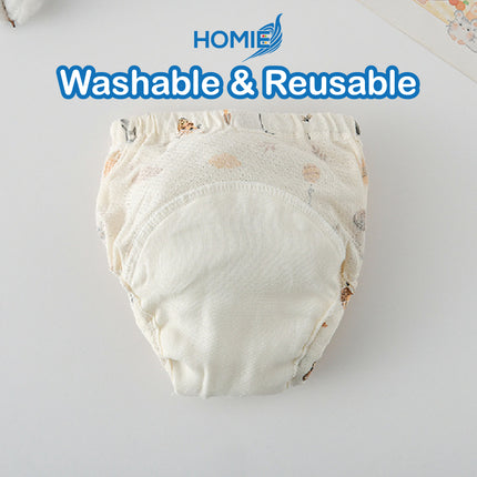 HOMIE Mesh Cotton Breathable Potty Training Pants/Baby Toilet Infant Learning Pant/Reusable/Washable