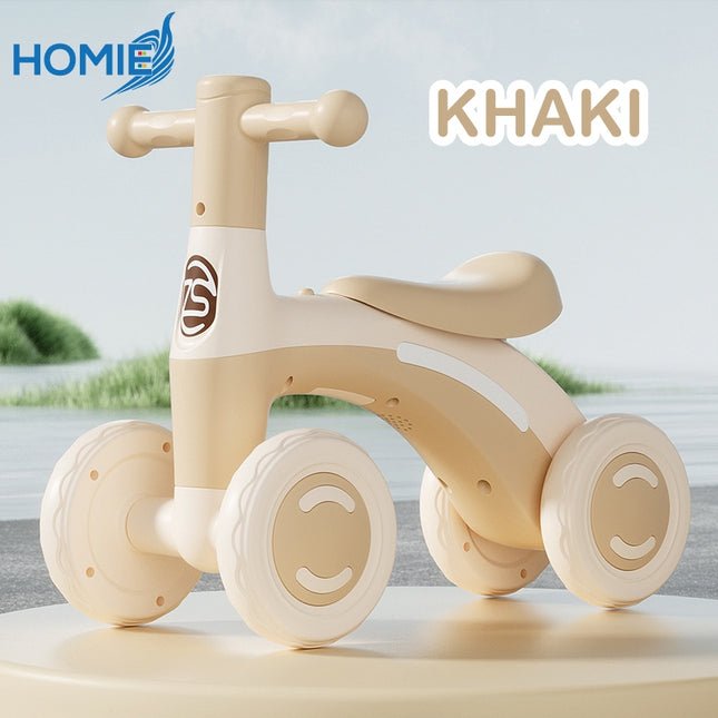 HOMIE 1-3 years Children Glide Balance Bike/Pedless Scooter/Four Wheel Slide Walker/In-Outdoor Play