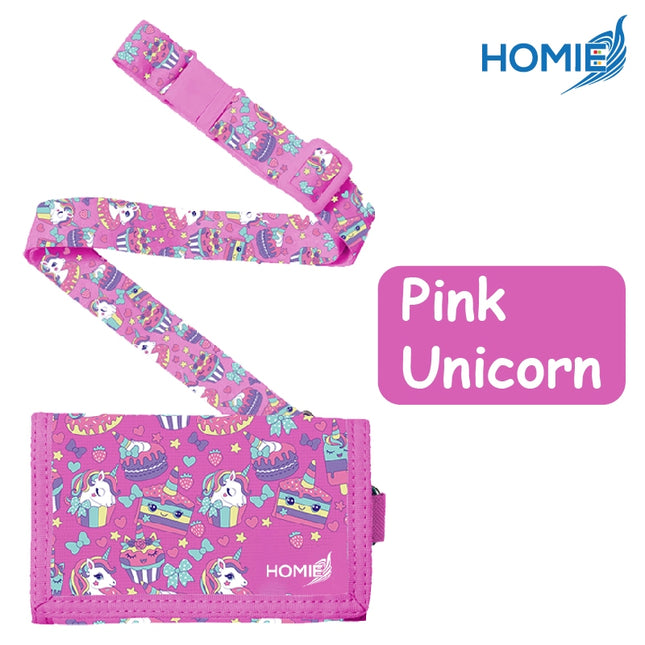 HOMIE Kids Lanyard Wallet/Multifunctional Compartments High Quality Wallet/Lightweight/DurableZipper