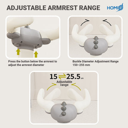 Baby Stand Shower Support / Bath Stand Rack Tool/Height & Armrest Range Adjustable