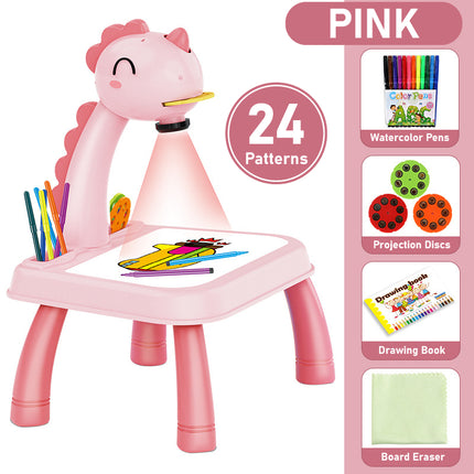 HOMIE Projection Painting Art Drawing Table/Musical Sketchpad/Educational Early Learning Board Desk