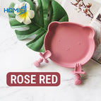 Silicone Plate Set - Rose Red