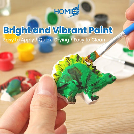 HOMIE Creative Kids DIY 3D Plaster Art Kit/Handmade Gypsum Mould Filling and Coloring Painting Game
