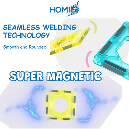 HOMIE Magic Magnetic Building Blocks Running Ball-STEM Learning/Marble Run Set/Creative Toy/Age 3+