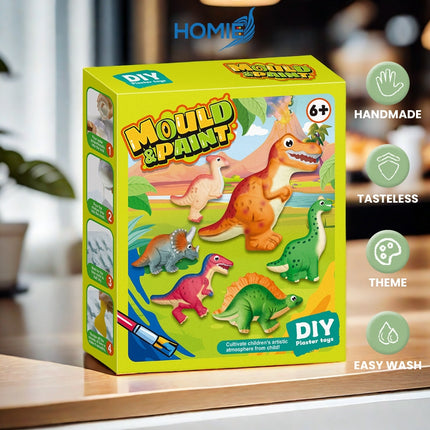 HOMIE Creative Kids DIY 3D Plaster Art Kit/Handmade Gypsum Mould Filling and Coloring Painting Game