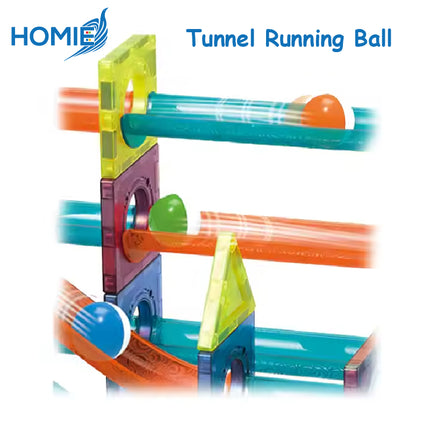 HOMIE Magic Magnetic Building Blocks Running Ball-STEM Learning/Marble Run Set/Creative Toy/Age 3+
