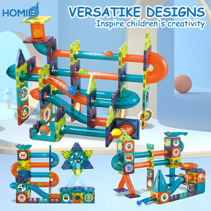 HOMIE Magic Magnetic Building Blocks Running Ball-STEM Learning/Marble Run Set/Creative Toy/Age 3+