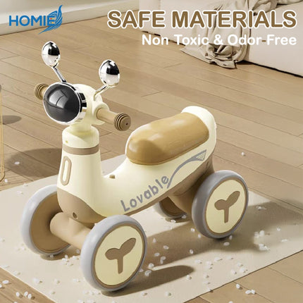 HOMIE Mini Motorcycle Scooter with music light/Sliding Balance Car for Kids/Pedal-free ride-on/1-3Y