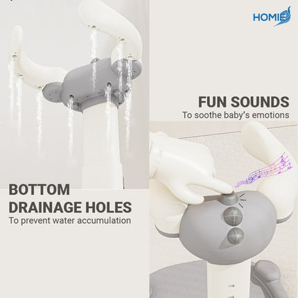 Baby Stand Shower Support / Bath Stand Rack Tool/Height & Armrest Range Adjustable