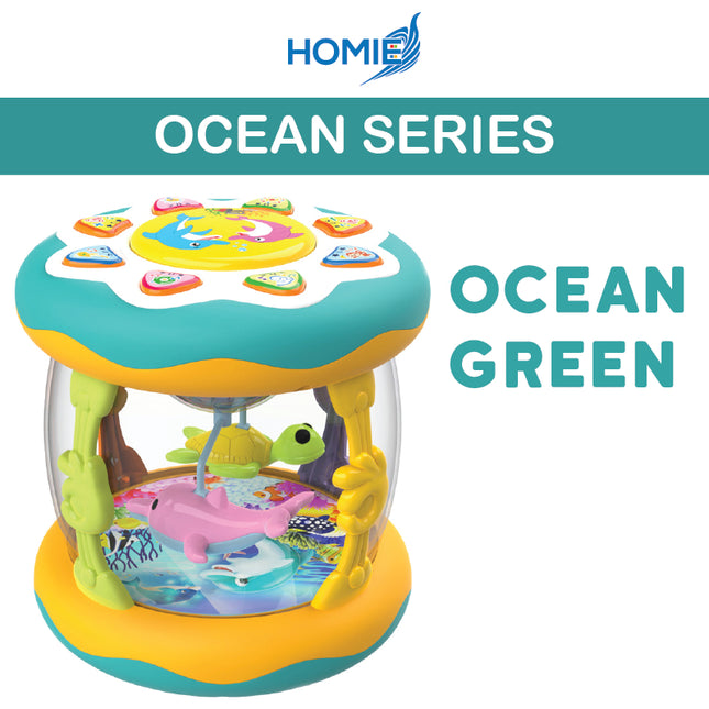 HOMIE Musical Rotating Light Toy/Interior 360° Auto Rotate Projection Switching/Multiple Music Drum