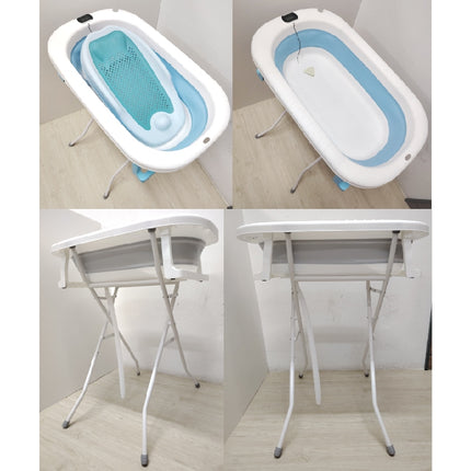 ECO Stand Foldable Bathtub with Thermometer & Bath Seat/Drain Pipe (Full Set)/ Without Bending Over