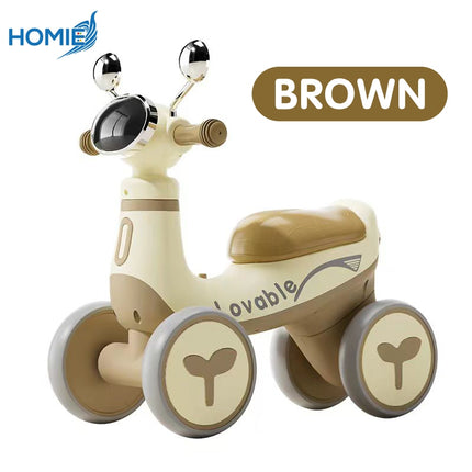 HOMIE Mini Motorcycle Scooter with music light/Sliding Balance Car for Kids/Pedal-free ride-on/1-3Y