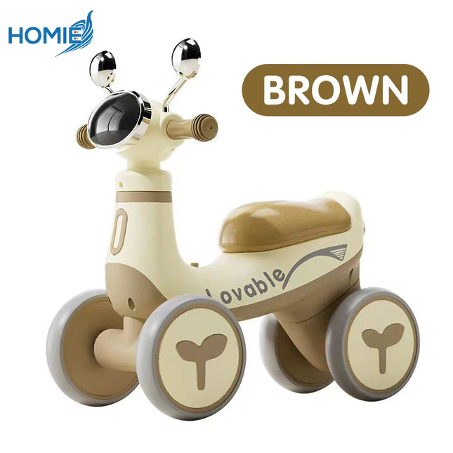 HOMIE Mini Motorcycle Scooter with music light/Sliding Balance Car for Kids/Pedal-free ride-on/1-3Y