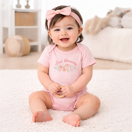HOMIE【Cotton Baby Romper 3pcs/set】Clothes for Babies Three-Piece Set Rompers (Newborn to 9 Months)