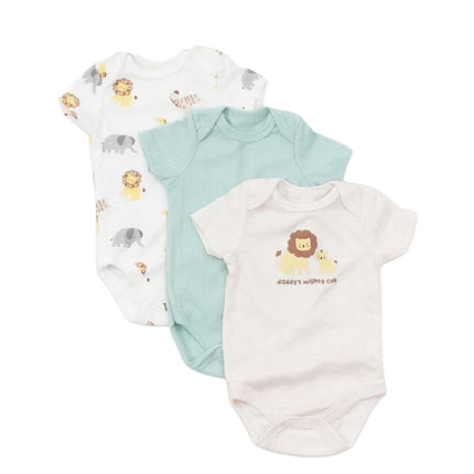 HOMIE【Cotton Baby Romper 3pcs/set】Clothes for Babies Three-Piece Set Rompers (Newborn to 9 Months)