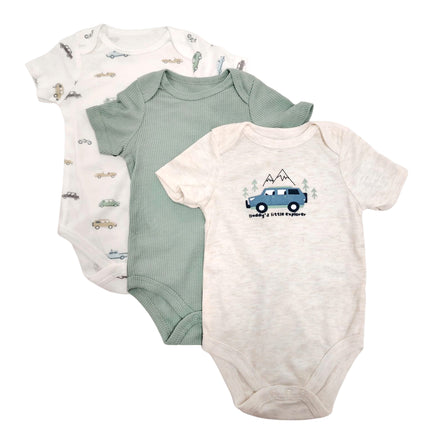 HOMIE【Cotton Baby Romper 3pcs/set】Clothes for Babies Three-Piece Set Rompers (Newborn to 9 Months)