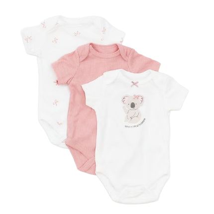 HOMIE【Cotton Baby Romper 3pcs/set】Clothes for Babies Three-Piece Set Rompers (Newborn to 9 Months)