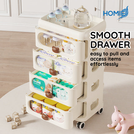 5 Layers Movable Organizer Storage Rack