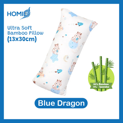 HOMIE【Ultra Soft Organic Bamboo Pillow】🏅 13x30cm   [ Breathable, Hypoallergenic & Skin-Friendly ]
