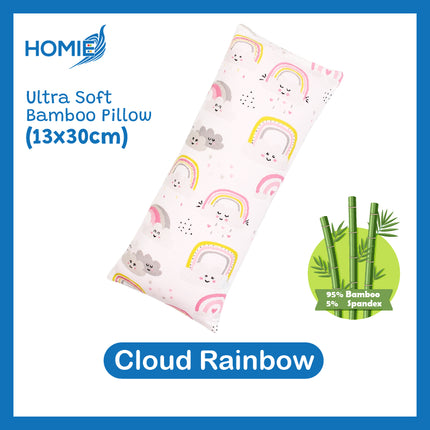 HOMIE【Ultra Soft Organic Bamboo Pillow】🏅 13x30cm   [ Breathable, Hypoallergenic & Skin-Friendly ]