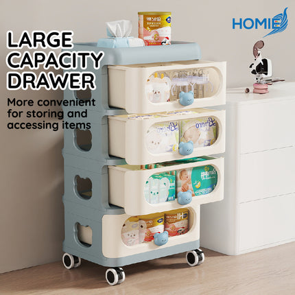 5 Layers Movable Organizer Storage Rack