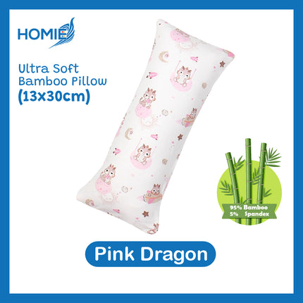 HOMIE【Ultra Soft Organic Bamboo Pillow】🏅 13x30cm   [ Breathable, Hypoallergenic & Skin-Friendly ]