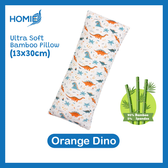 HOMIE【Ultra Soft Organic Bamboo Pillow】🏅 13x30cm   [ Breathable, Hypoallergenic & Skin-Friendly ]