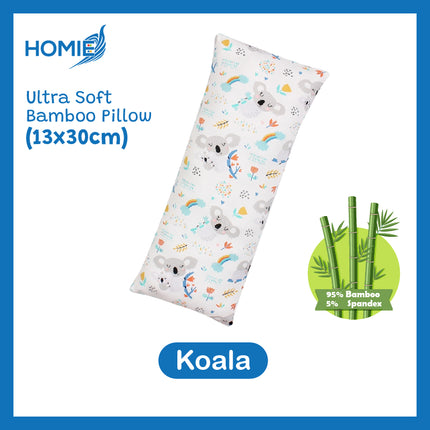 HOMIE【Ultra Soft Organic Bamboo Pillow】🏅 13x30cm   [ Breathable, Hypoallergenic & Skin-Friendly ]