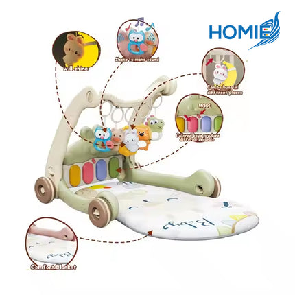 HOMIE 2in1 Play Walker Pedal Piano & Music Mat