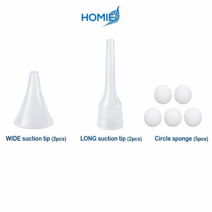 HOMIE Electric Nasal Aspirator Replacement Parts | Spare Accessories | Silicone Tips | Cover |Sponge