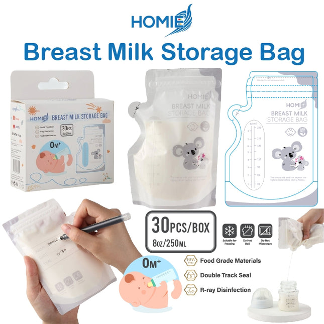 Breast Milk Disposable Storage Bag (250ml / 8oz per bag) 30pcs