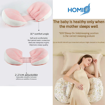 HOMIE Pregnant Support Abdominal Pillow / Best Sleep Pregnancy Cushion Pad Comfort Reliance Pillows