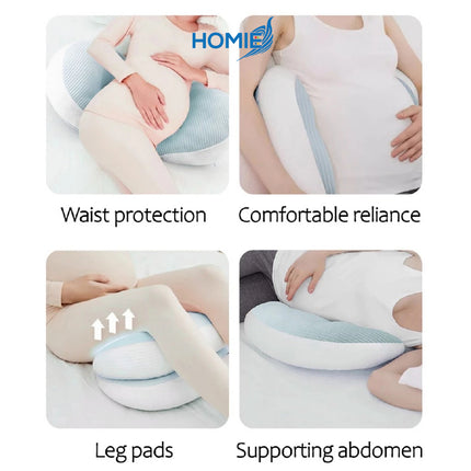 HOMIE Pregnant Support Abdominal Pillow / Best Sleep Pregnancy Cushion Pad Comfort Reliance Pillows