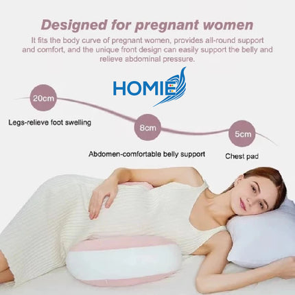 HOMIE Pregnant Support Abdominal Pillow / Best Sleep Pregnancy Cushion Pad Comfort Reliance Pillows