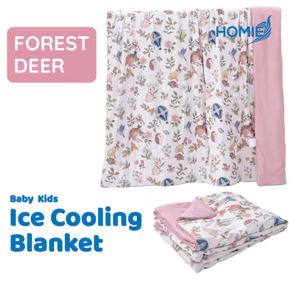 HOMIE Baby Kids Ice Cooling Blanket / Ultra Soft Breathable Summer Silky Blankets for sleep & nap
