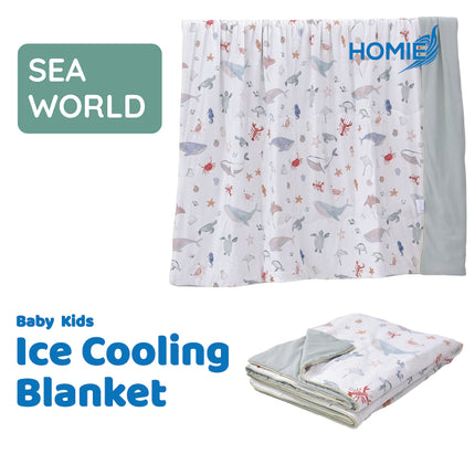 HOMIE Baby Kids Ice Cooling Blanket / Ultra Soft Breathable Summer Silky Blankets for sleep & nap