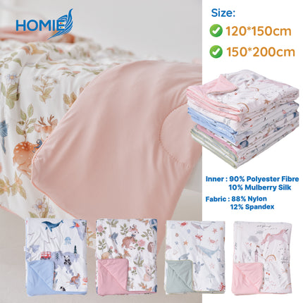 HOMIE Baby Kids Ice Cooling Blanket / Ultra Soft Breathable Summer Silky Blankets for sleep & nap
