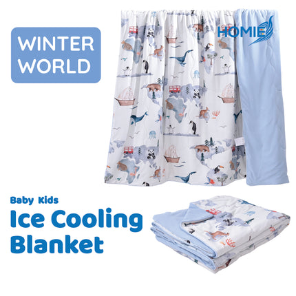 HOMIE Baby Kids Ice Cooling Blanket / Ultra Soft Breathable Summer Silky Blankets for sleep & nap
