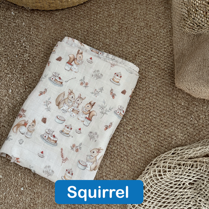 Bamboo Muslin Swaddle Blanket (120x120cm)
